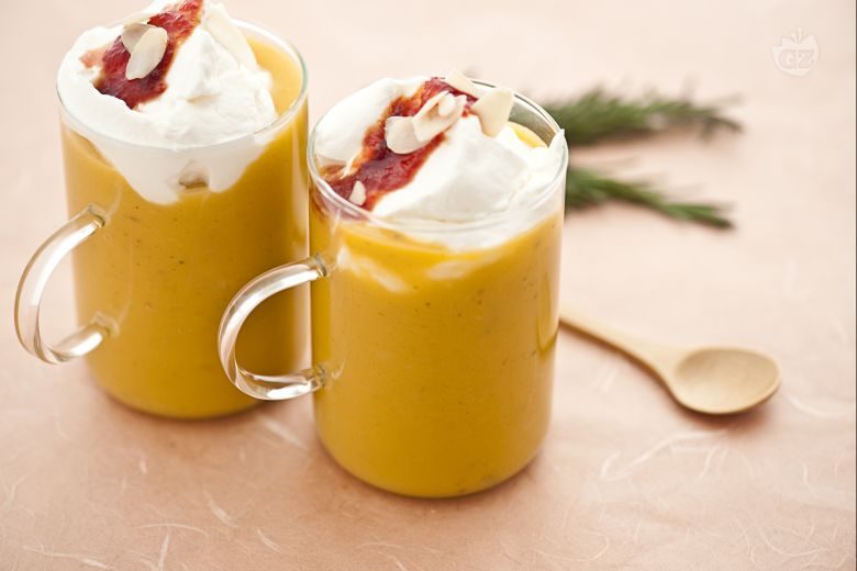 Cappuccino de abóbora com creme fraîche