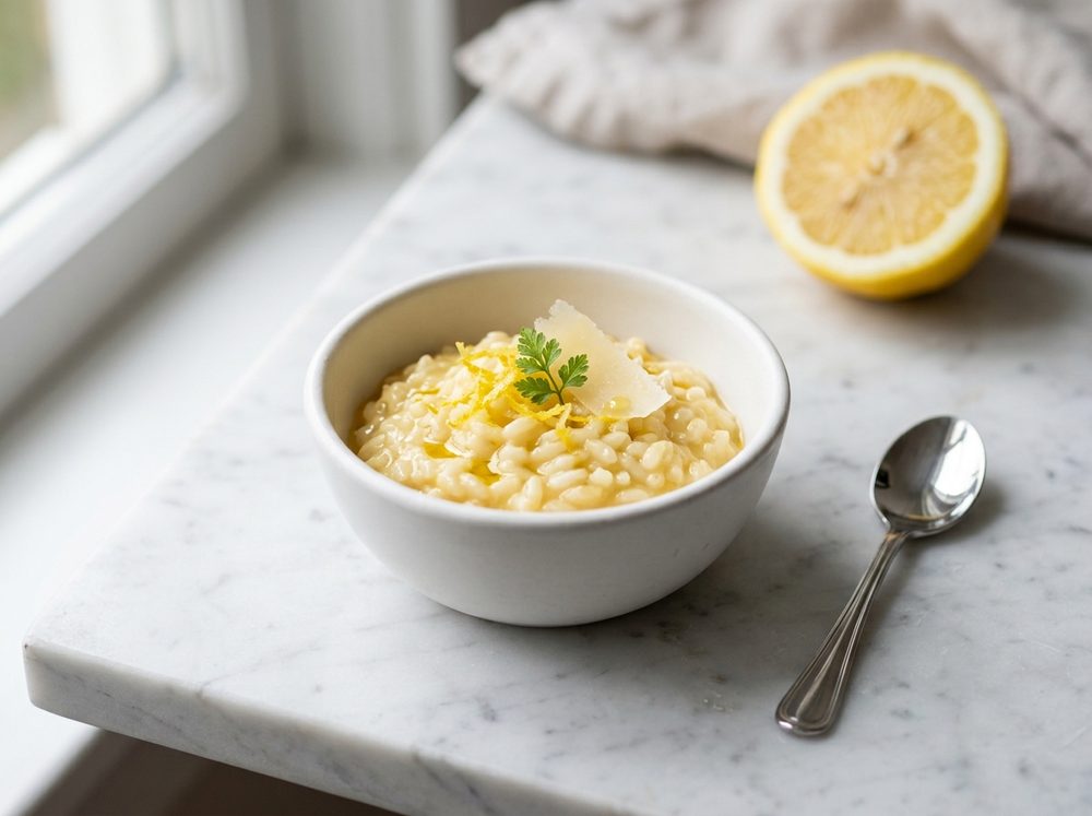 Mini risoto de limão siciliano
