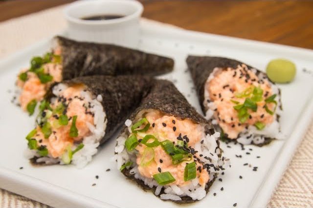 Mini temaki grelhado